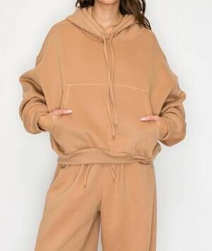 NEW KNIT RIOT harbor oversized hoodie in mocha